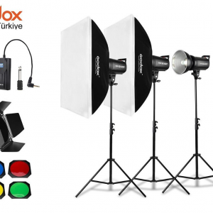 Godox SK400 II 400 Watt 3'lü Stüdyo Paraflaş Seti (FDCA31231)