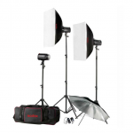 Godox H160-B 160Watt 3'lü Mini Paraflaş Kit (FDCA31059)