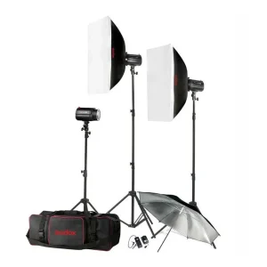 Godox H160-B 160Watt 3'lü Mini Paraflaş Kit (FDCA31059)