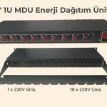 Born 19" 1U MDU Enerji Dağıtım Ünitesi