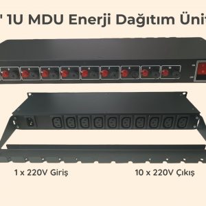 Born 19" 1U MDU Enerji Dağıtım Ünitesi