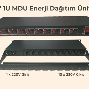 Born 19" 1U MDU Enerji Dağıtım Ünitesi