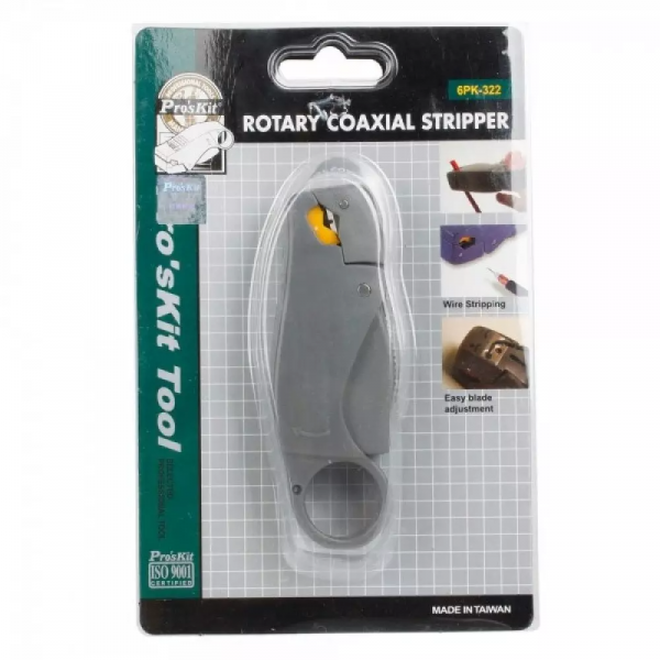 Pro’skit 6PK-322 Rotary Coaxial Stripper RG58/59/6 Gray - Görsel 2