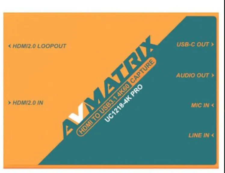 Avmatrix UC1218-4K PRO HDMI to USB 4K Capture Box